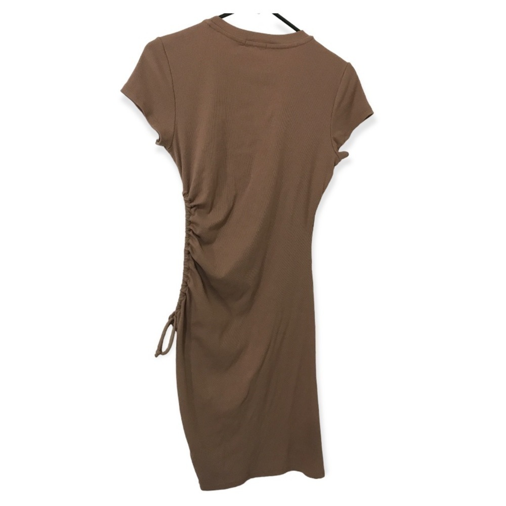 3/$15 Fashion Nova beige ribbed bodycon cutout mini dress - Picture 2 of 10